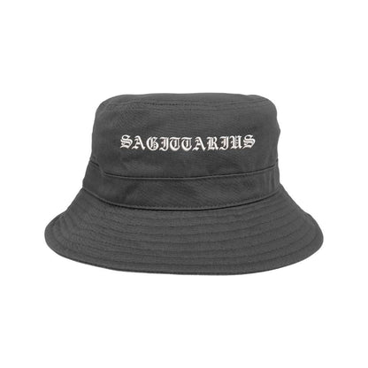 Embroidered sagittarius on grey bucket hat - DSY Lifestyle