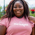 Female wearing a mauve unisex tshirt with Stronger than Yesterday - DSY Lifestyle