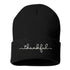 Black Beanie embroidered with Thankful Cuffed Beanie - DSY Lifestyle