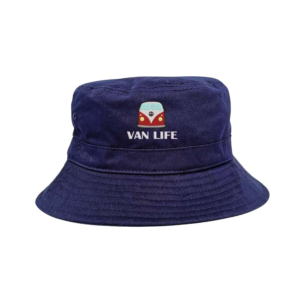 Embroidered Van Life on navy bucket hat - DSY Lifestyle
