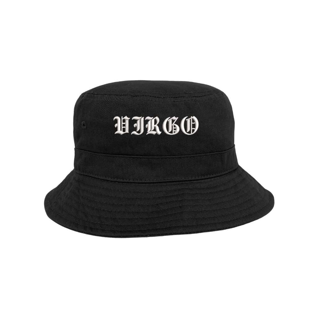 Embroidered Virgo on black bucket hat - DSY Lifestyle