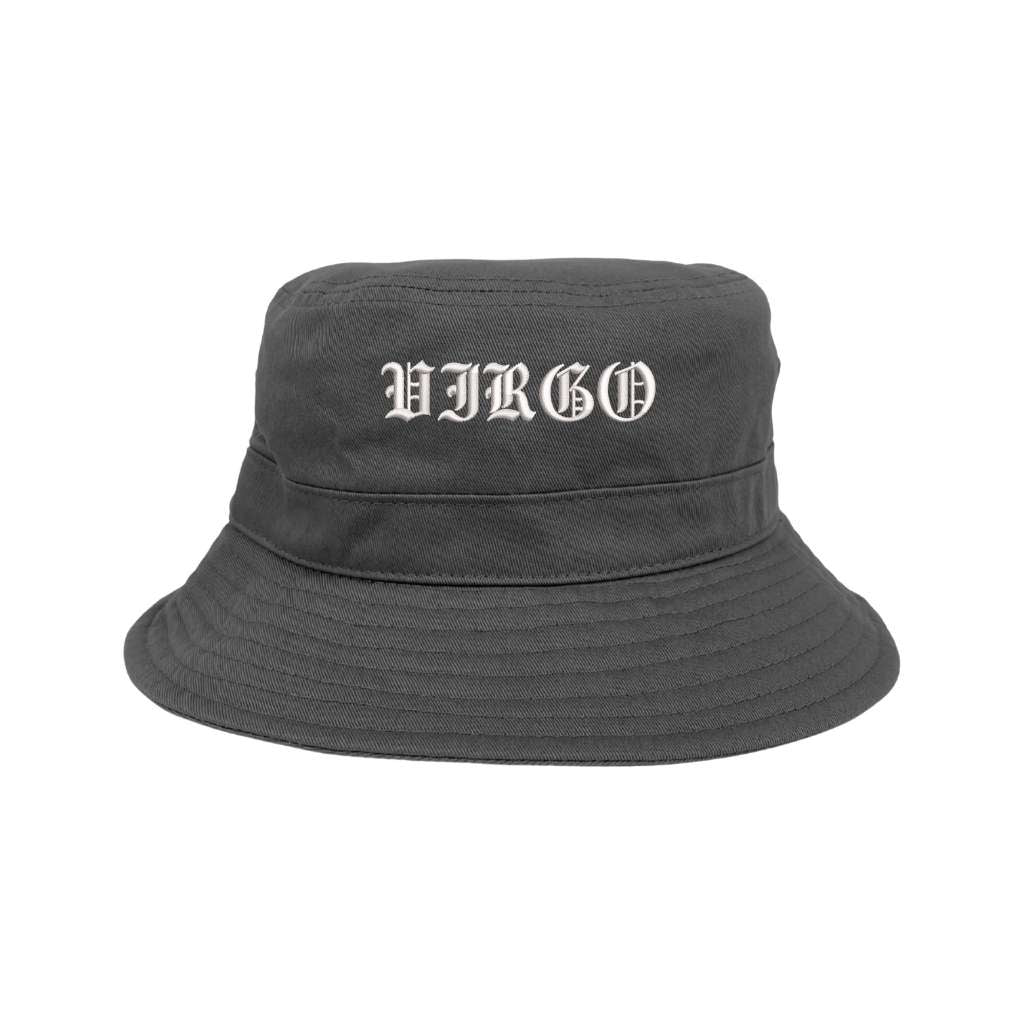 Embroidered Virgo on grey bucket hat - DSY Lifestyle