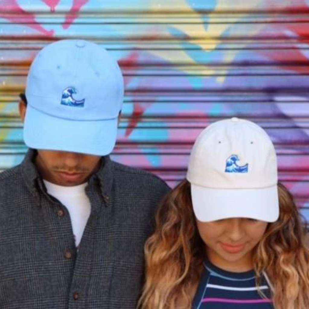 Models wearing baseball hat with wave embroidered - DSY Lifestyle