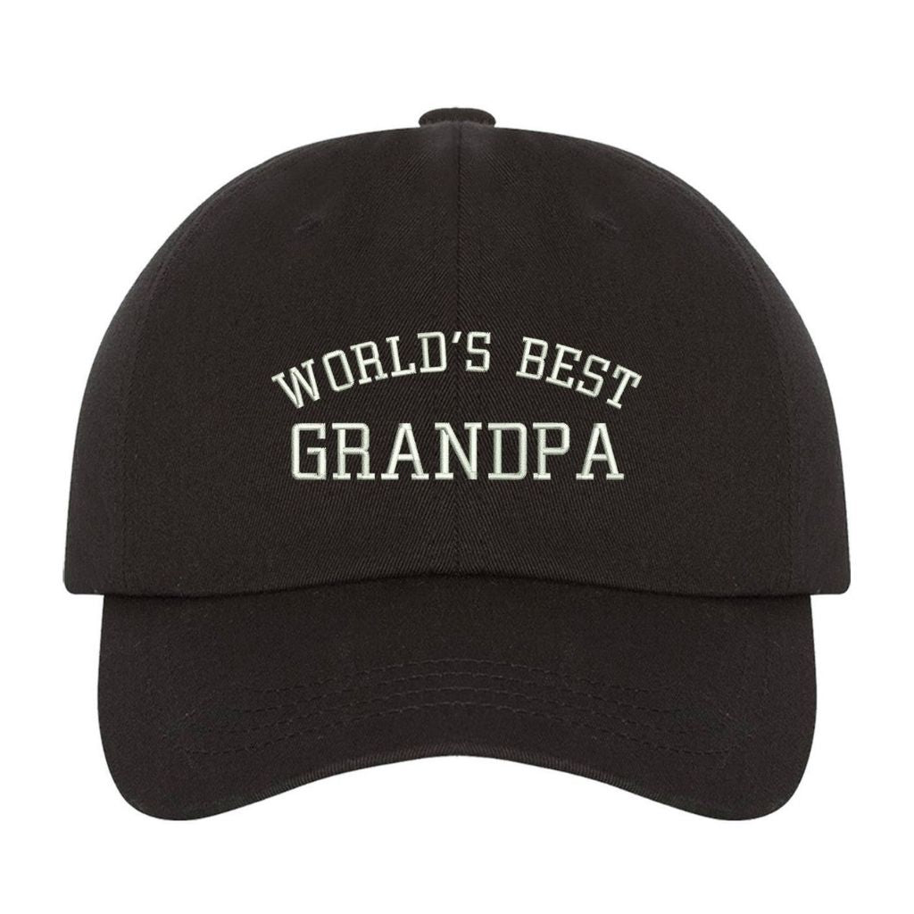 Worlds Best Grandpa Black Baseball Cap - DSY Lifestyle
