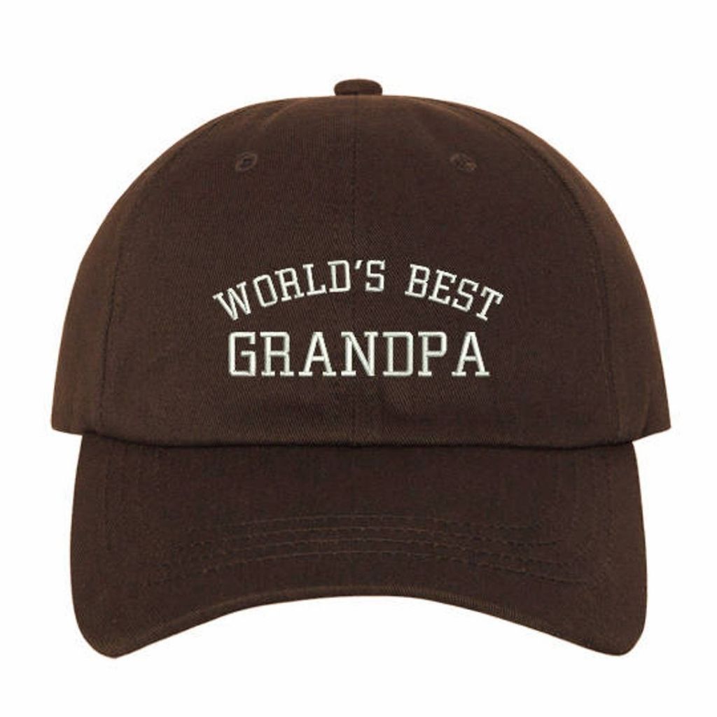 Worlds Best Grandpa Brown Baseball Cap - DSY Lifestyle