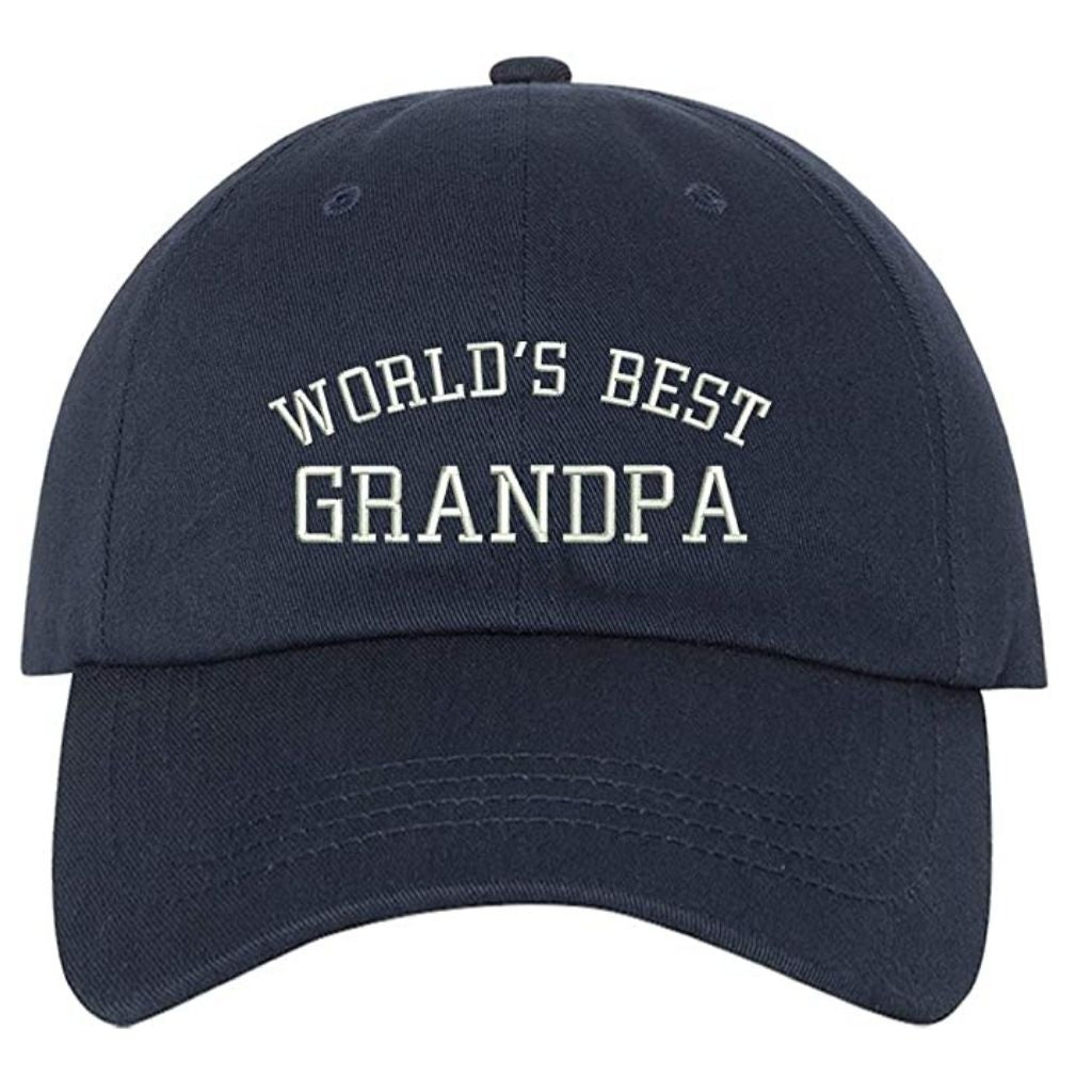 Worlds Best Grandpa Navy Baseball Cap - DSY Lifestyle