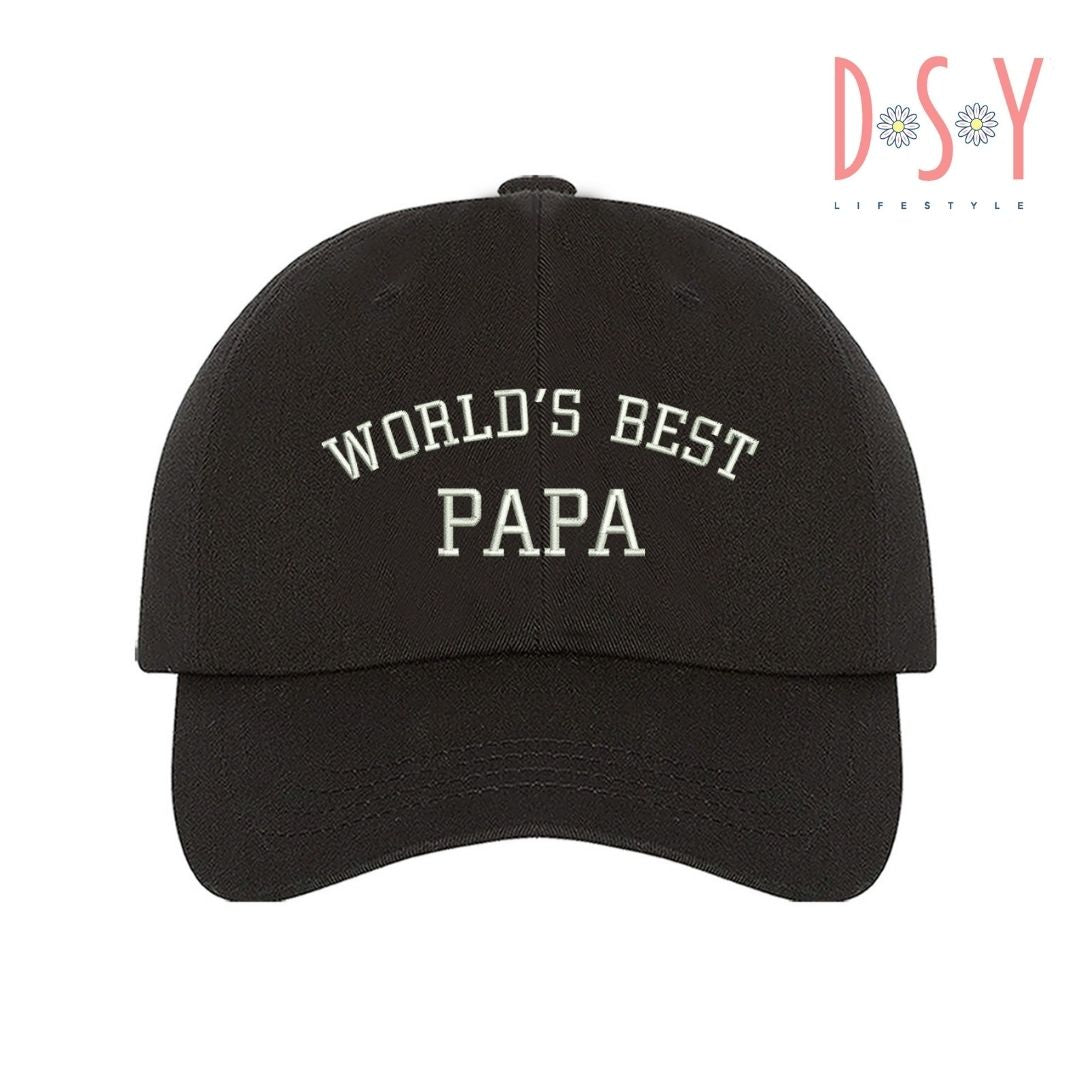 Black Baseball Cap embroidered with World&