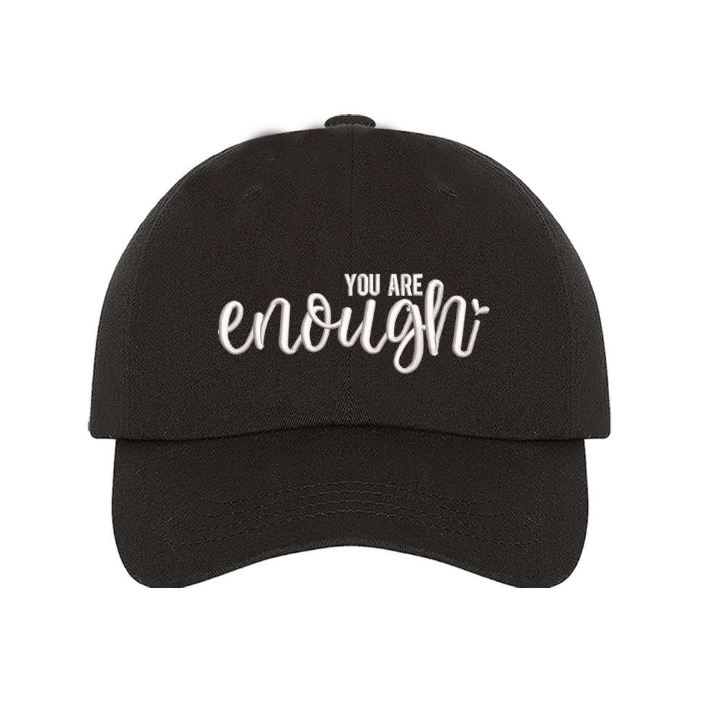 You are enough black embroidered baseball cap - DSY Lifestyle