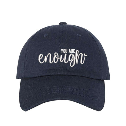 You are enough navy embroidered baseball cap - DSY Lifestyle