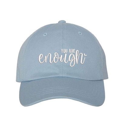 You are enough sky blue embroidered baseball cap - DSY Lifestyle