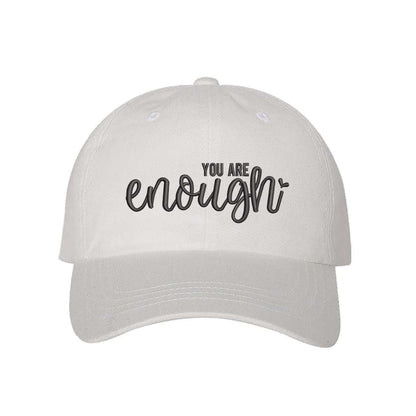 You are enough white embroidered baseball cap - DSY Lifestyle