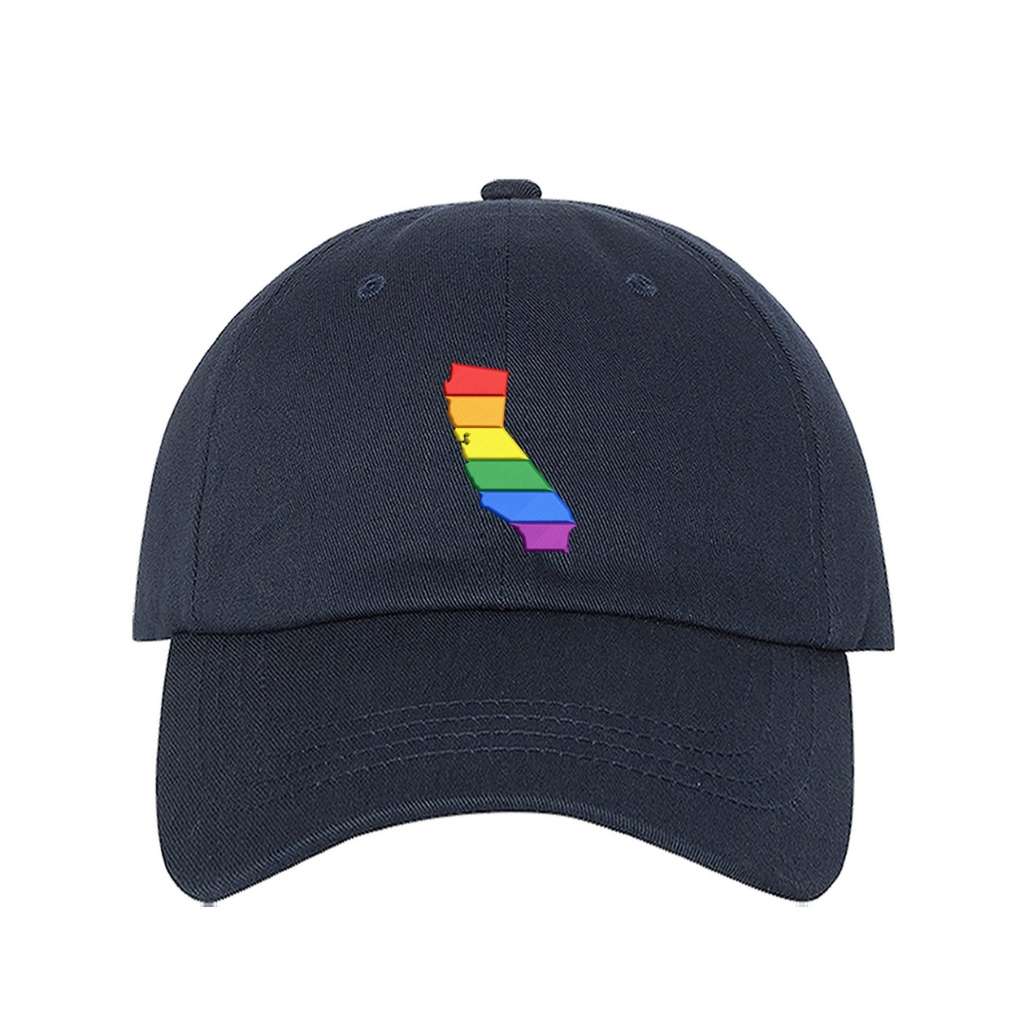 Embroidered cali pride on a navy baseball hat - DSY Lifestyle