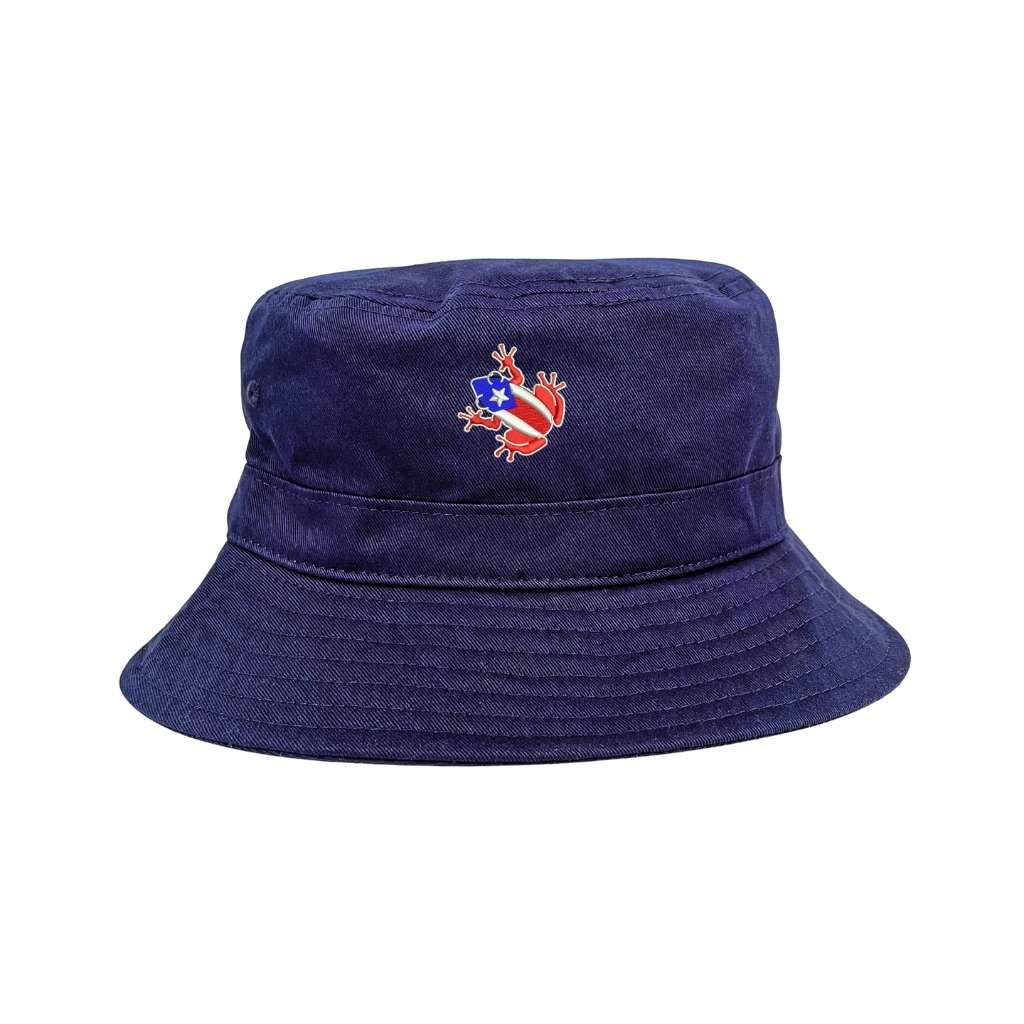 Embroidered Coqui on navy bucket hat - DSY Lifestyle