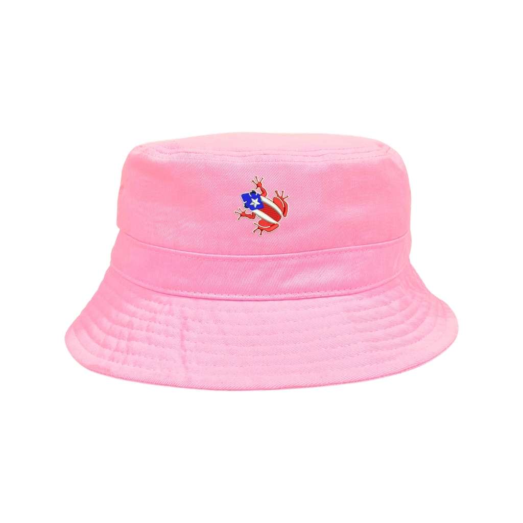 Embroidered Coqui on pink bucket hat - DSY Lifestyle