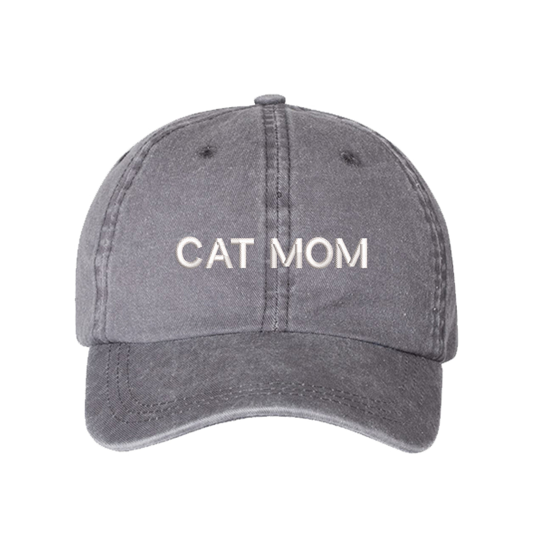 Cat Mom Washed Baseball Hat, Cat Mom Hat, Embroidered Dad Hat, Cat Mom, Cat Lover Hats, Cat Hats, DSY Lifestyle Hat, Gray Washed Dad Hat