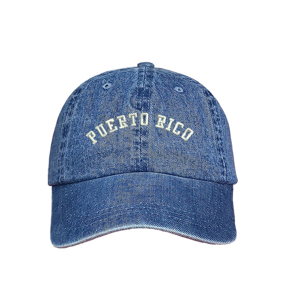 Light denim baseball cap embroidered with Puerto Rico - DSY Lifestyle