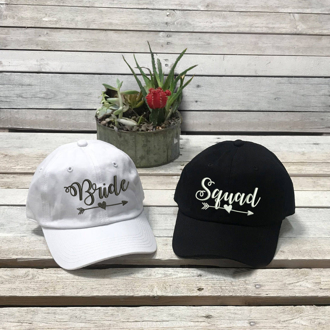Bride and Squad Dad Hat Set, Embroidered Bride and Squad Dad Hats, Baseball Hat, Bridal Hats, Bride Hats, Bachelorette Hats, Embroidered Hat, Custom Embroidery, DSY Lifestyle Hat, Black Dad Hat, White Dad Hat, Made in LA 