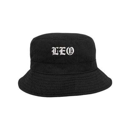 Embroidered leo on black bucket hat - DSY Lifestyle