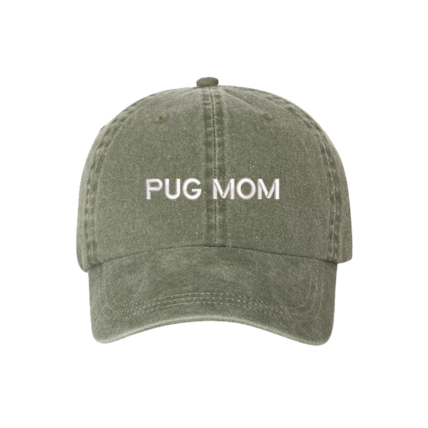 Pug Mom Washed Baseball Hat, Pug Mom Dad Hat, Dog Parent Hats, Embroidered Dad hat, Animal Lover Gifts, Pug Mother, Mothers Day Gift, Pug Mama, DSY Lifestyle Dad Hats, Olive Washed Baseball Hat